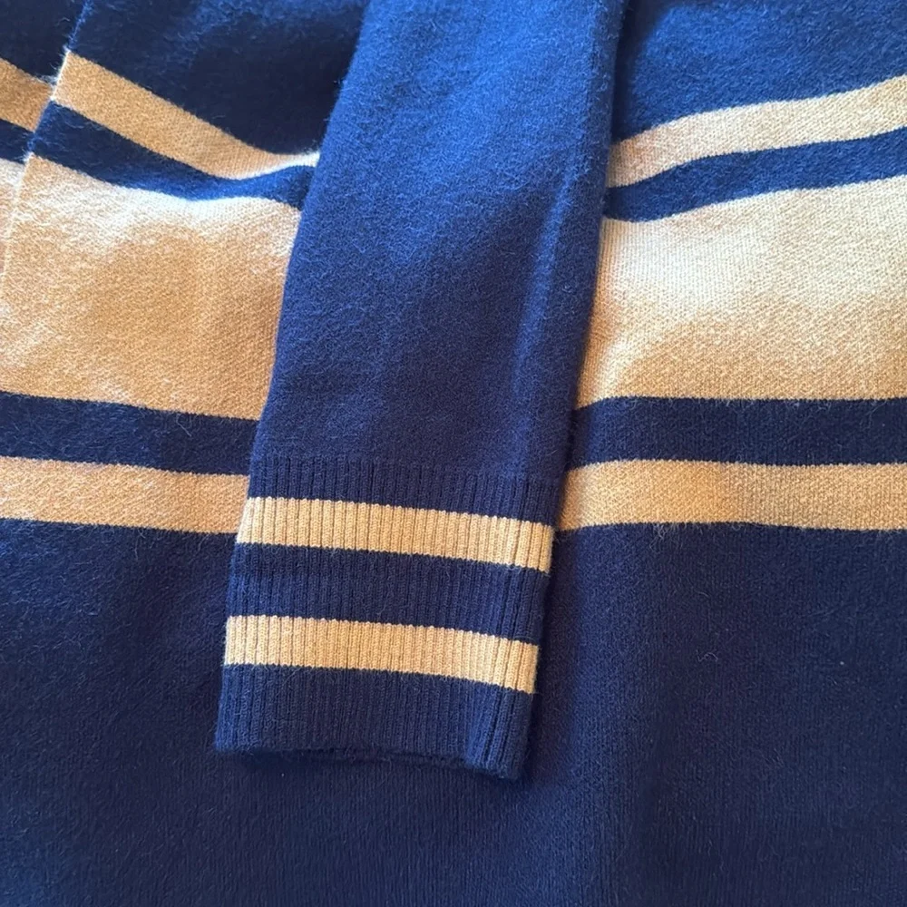 Crown‎ & Ivy Navy Cardigan with Tan Stripes